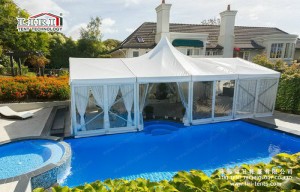 6x12m tent with one high peak2
