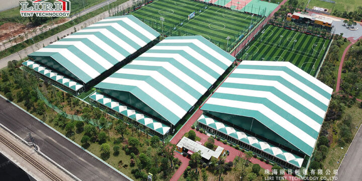 Open-Air Sports Fields Converted Into Sports Event Tents