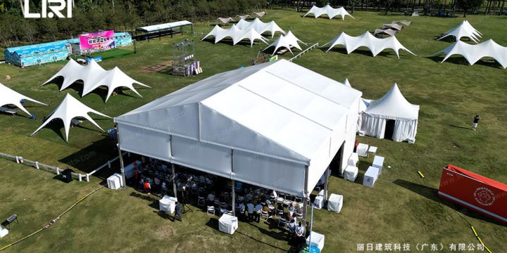 Clear Span Event Tent Combinations for Food Carnival