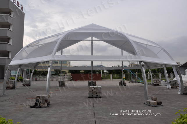 20m curved structure with half decagon end (8)