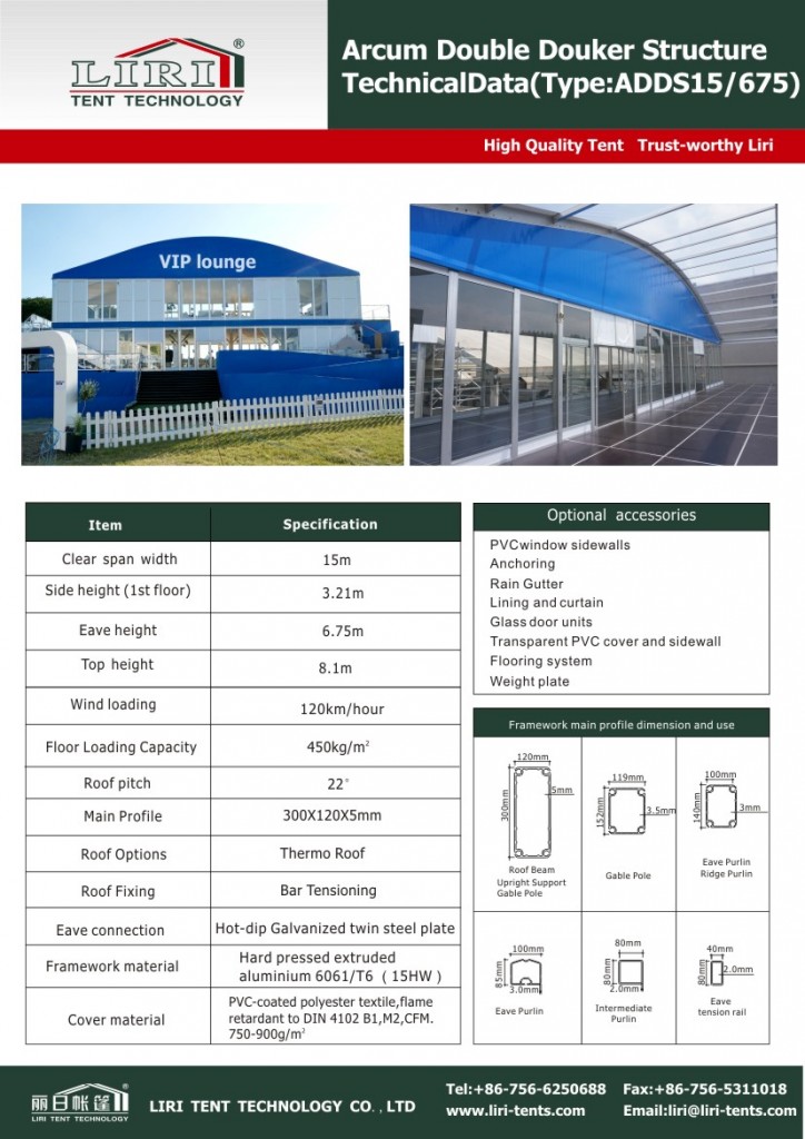 Technical Data of Double Decker