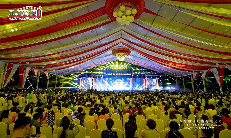 Aluminum structure event tent for music festival