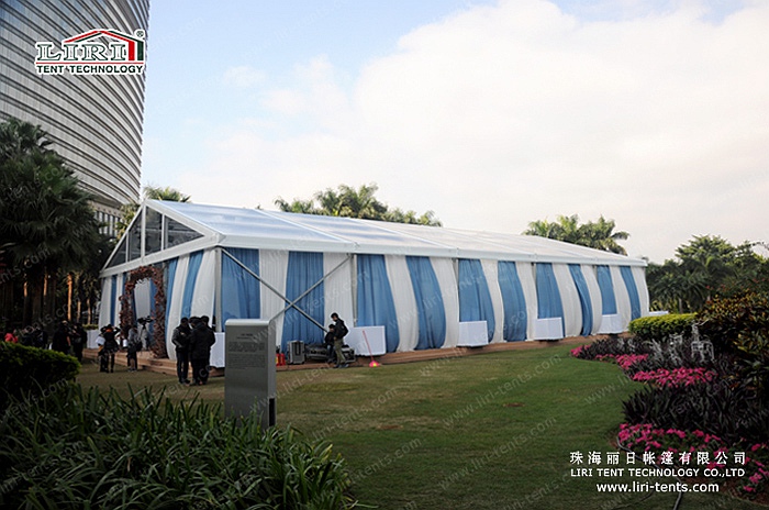 15 by 25m transparent tent for outdoor events