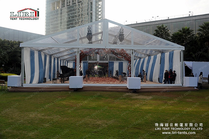 15 by 25m transparent tent for outdoor events