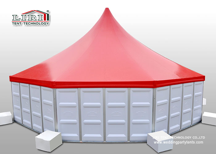 Red Roof Cover High Peak Tents With ABS wall System For Sale