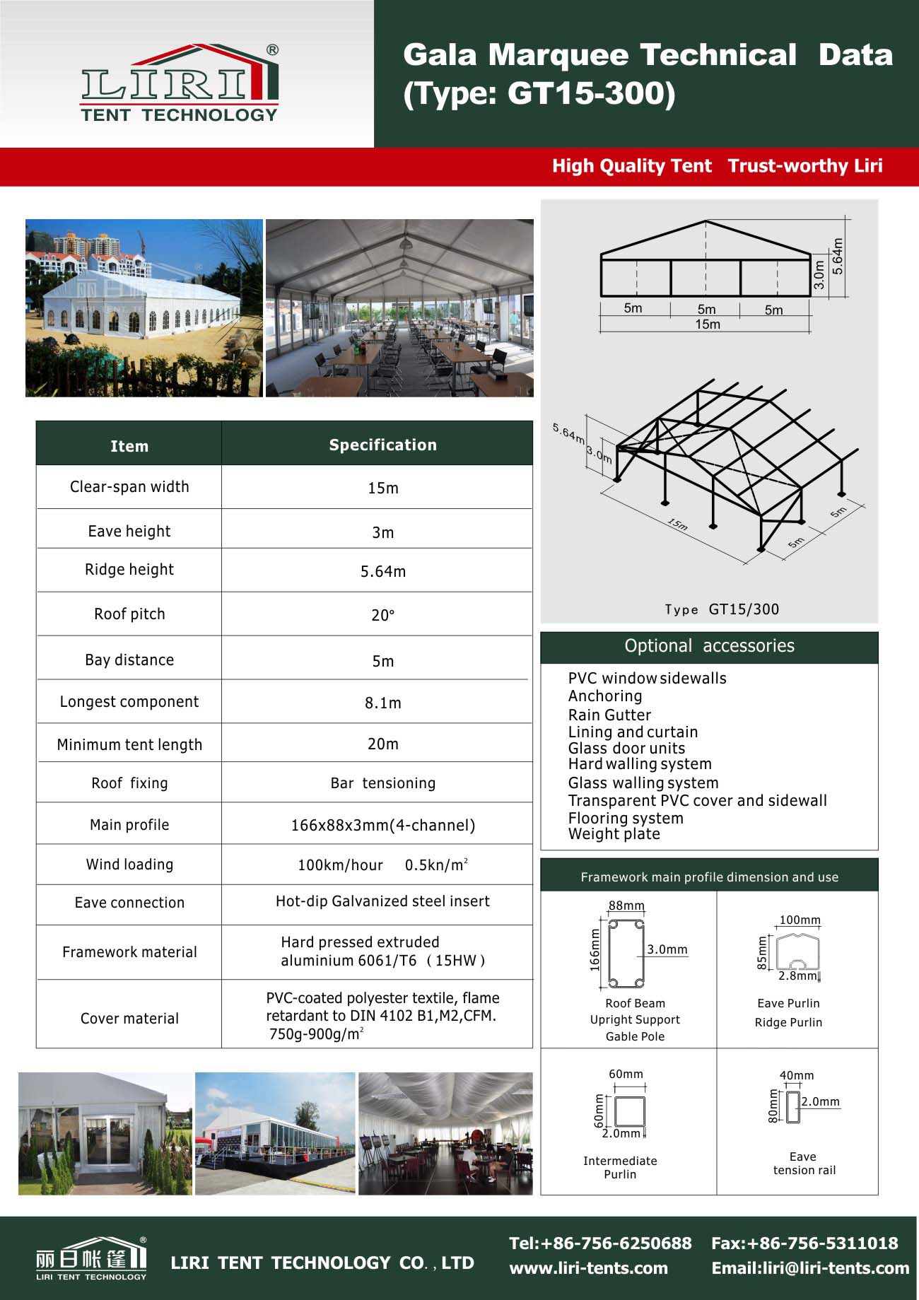 15x40m aluminum tent for wedding event