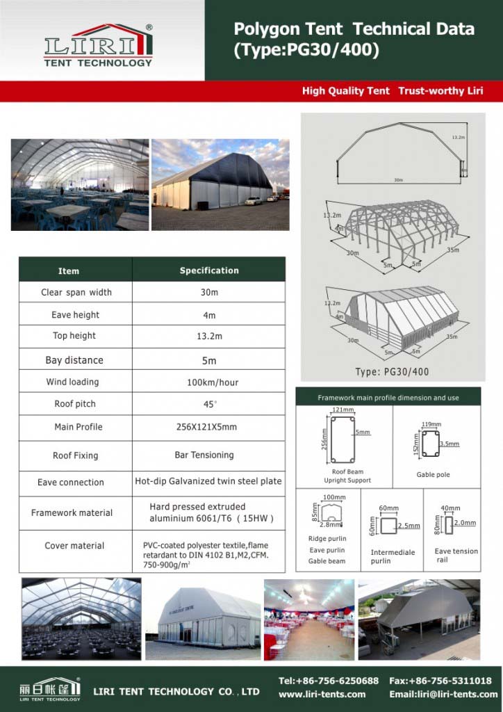 polygon aluminum structure tents