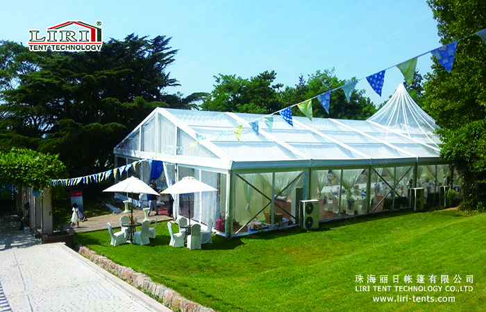 12m high peak wedding tent with PVC roof cover