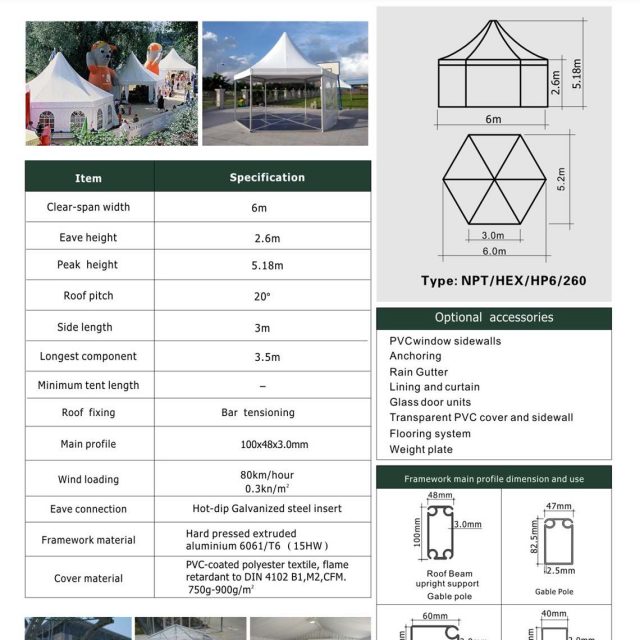 Polygon High Peak Tent — clear-span tent for sale