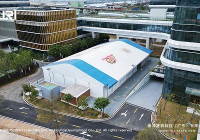 25x40m Sports Event Tent | Arcum Roof Basketball Court on a City Campus