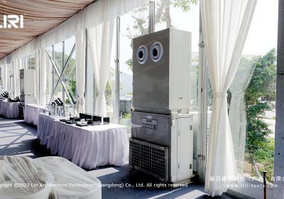 Island Restaurant Tent with Glass Wall System | 20x40m Coastal Resort Banquet Hall