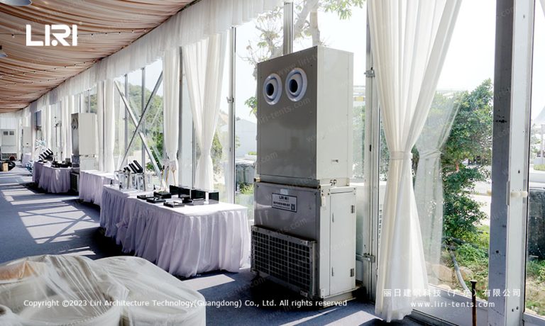 Air Conditioning Restaurant Tent Interior Detail