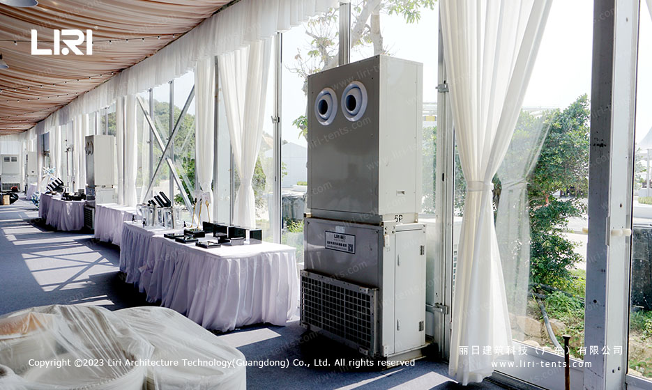 Air Conditioning Restaurant Tent Interior Detail