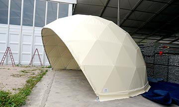Cashew Shaped Geodesic Dome Tent — clear-span tent for sale