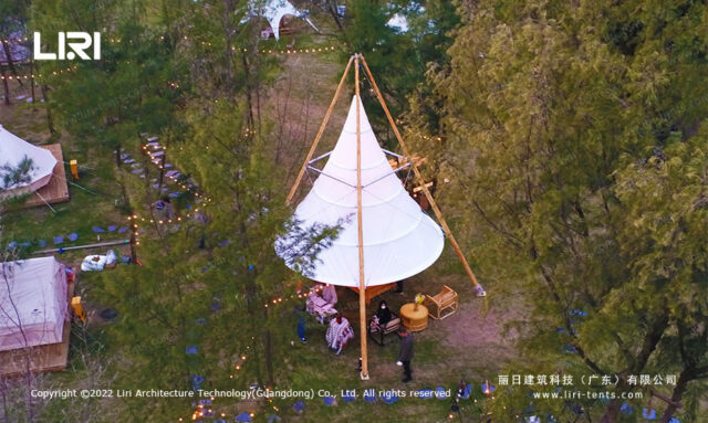 Bamboo Tipi Tent — clear-span tent for sale