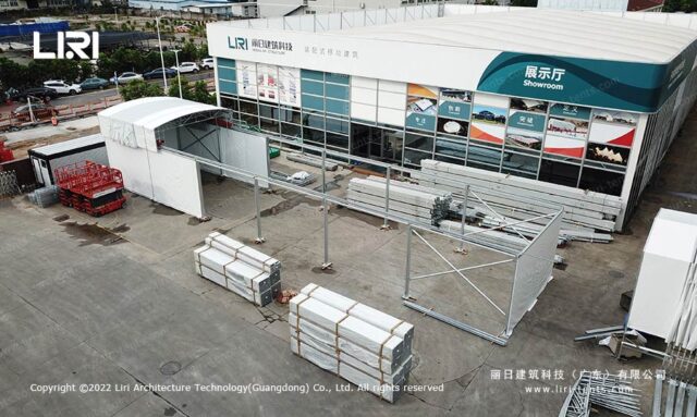 Push Pull Warehouse Tent — clear-span tent for sale