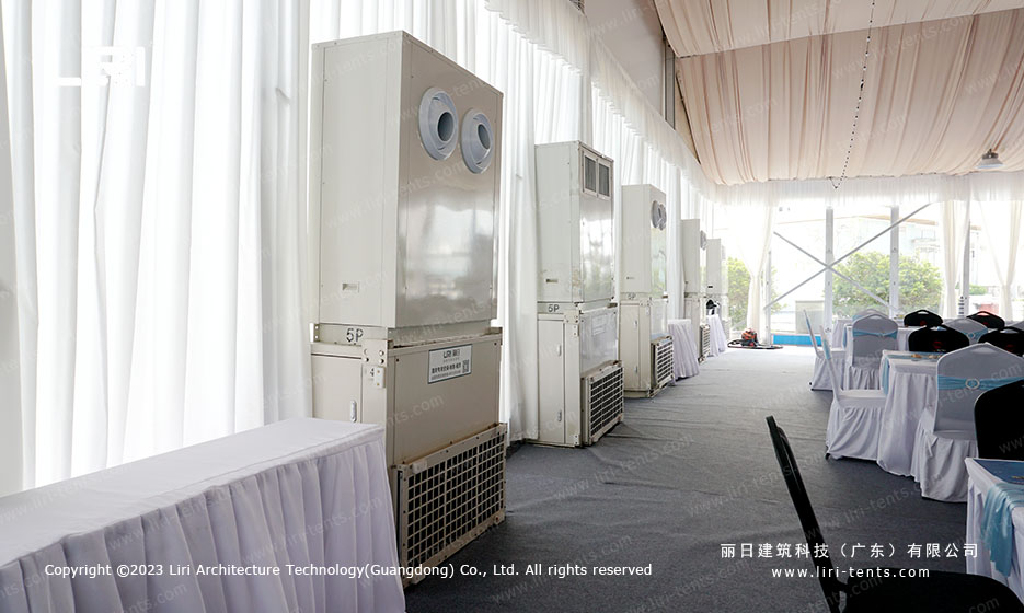 banquet tent climate control interior for wedding marquee