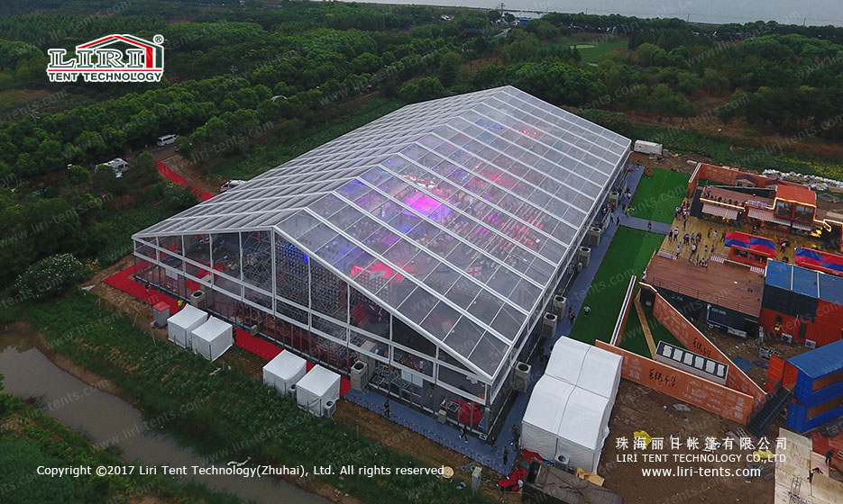 corporate annual meeting event tent interior setup