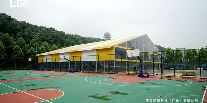 Open-Air Sports Fields Converted Into Sports Event Tents