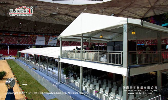 Double Decker Tent — clear-span tent for sale