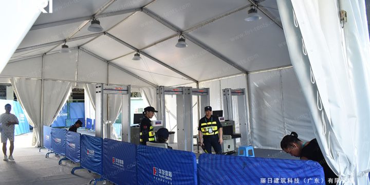 Pagoda Tent Village for Davis Cup Tennis Event | Sponsor Activation and Court-Side Tents
