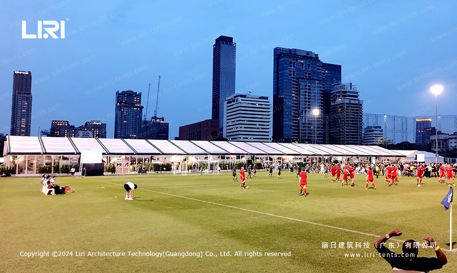Clear span transparent tent for FIFA sports event