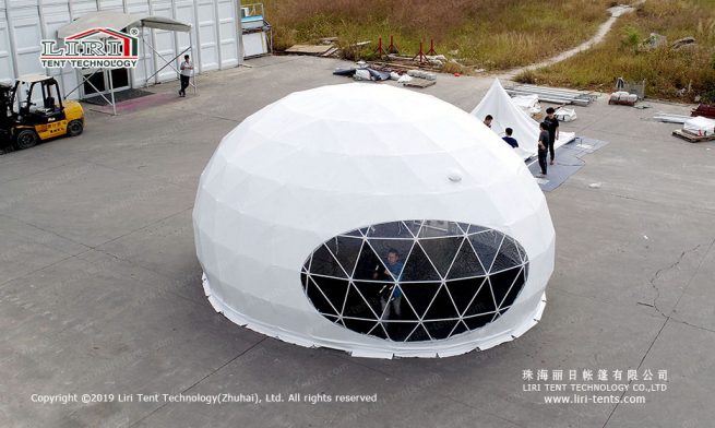 Half Oval Geodesic Dome Tent — clear-span tent for sale