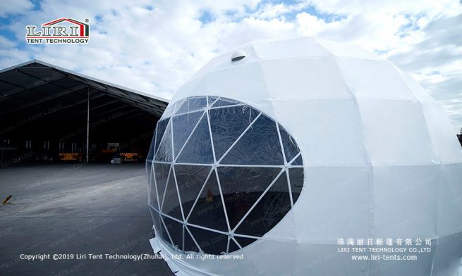 Half Oval Geodesic Dome Tent — clear-span tent for sale