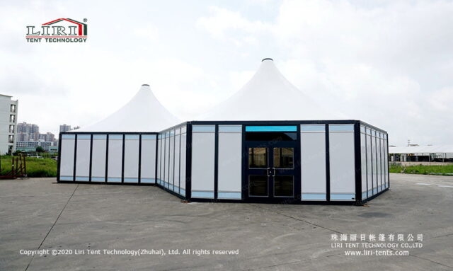 Hexagon Module Square Tent — clear-span tent for sale