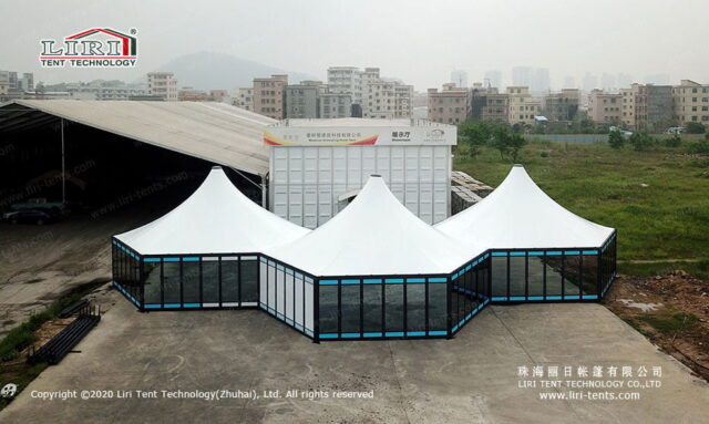 Hexagon Module Square Tent — clear-span tent for sale