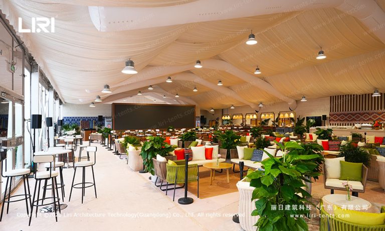 VIP hospitality lounge with bar