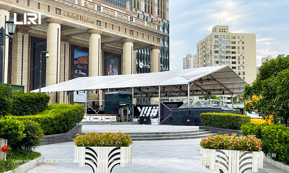 exhibition tent outdoor booth row clear span
