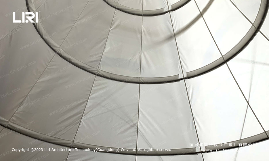 Geodesic dome tents for sale style installation at the Zhuhai aviation exhibition