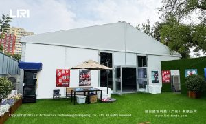 Clear span exhibition hall tent
