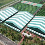 Three sports event tents