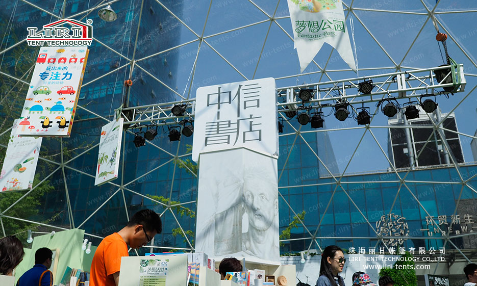 Translucent dome tent billboard decoration