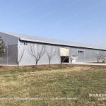 Aircraft hangar tent exterior view at Xi'an airbase