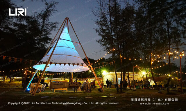 Bamboo Tipi Tent — clear-span tent for sale