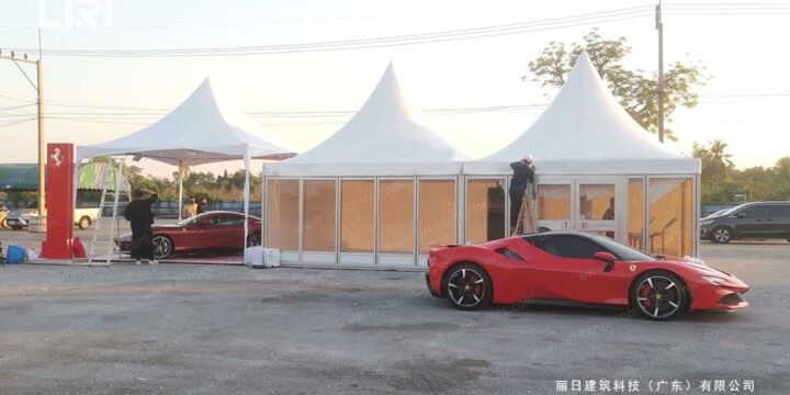 Portable Pagoda Tents For Auto Exhibition Promotion Campaign