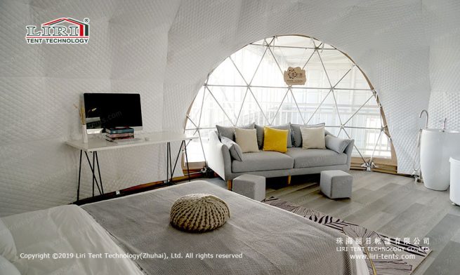 Half Oval Geodesic Dome Tent — clear-span tent for sale
