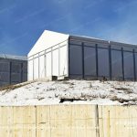 Winter sports clear span tent at altitude